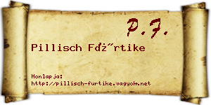 Pillisch Fürtike névjegykártya